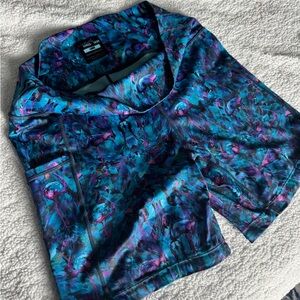 CVG Peacock Colorful Athletic Shorts L 5”